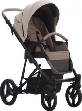 Детская коляска 2 в 1 Bebetto Flavio PRO 02 cappuccino, 100% Эко-кожа